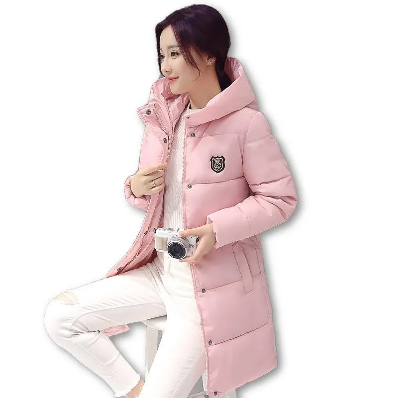 Down parka women autumn winter coat down long coat 8665 winter jacket women coat
