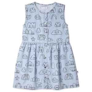 Drawings Denim Dress- Washed Blue