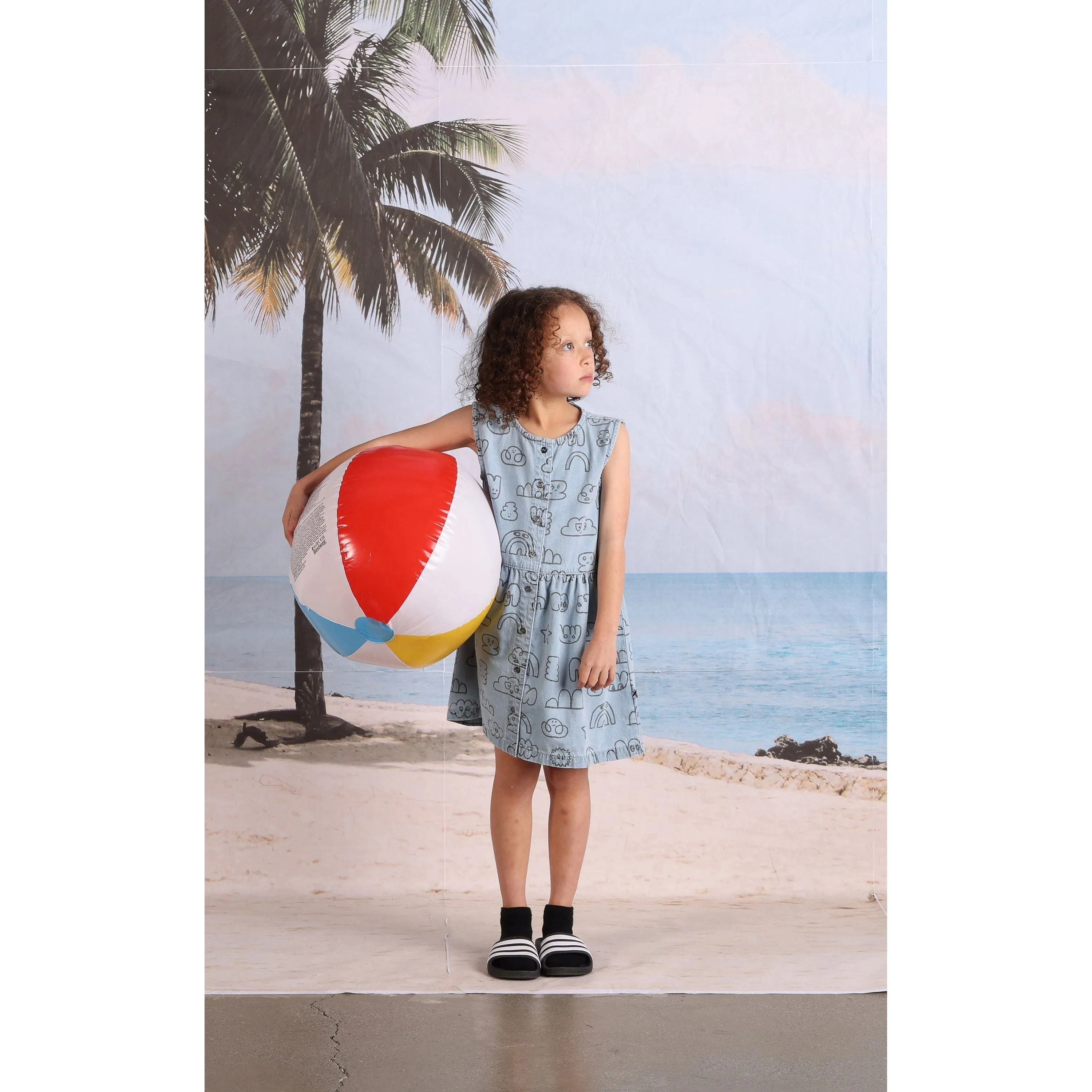 Drawings Denim Dress- Washed Blue