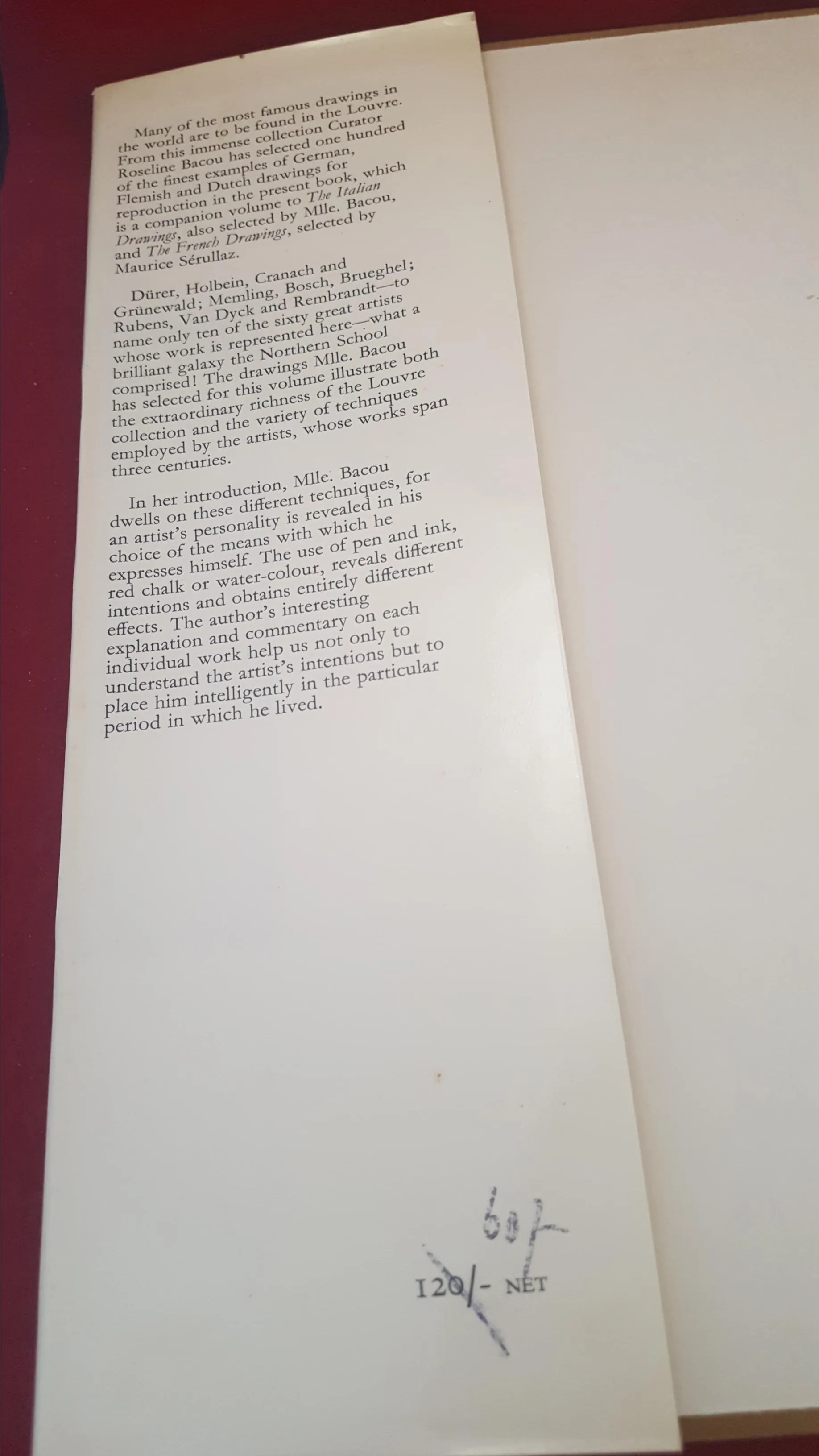 Drawings In The Louvre - Italian French German,Flemish & Dutch Drawings, Cassell,1968