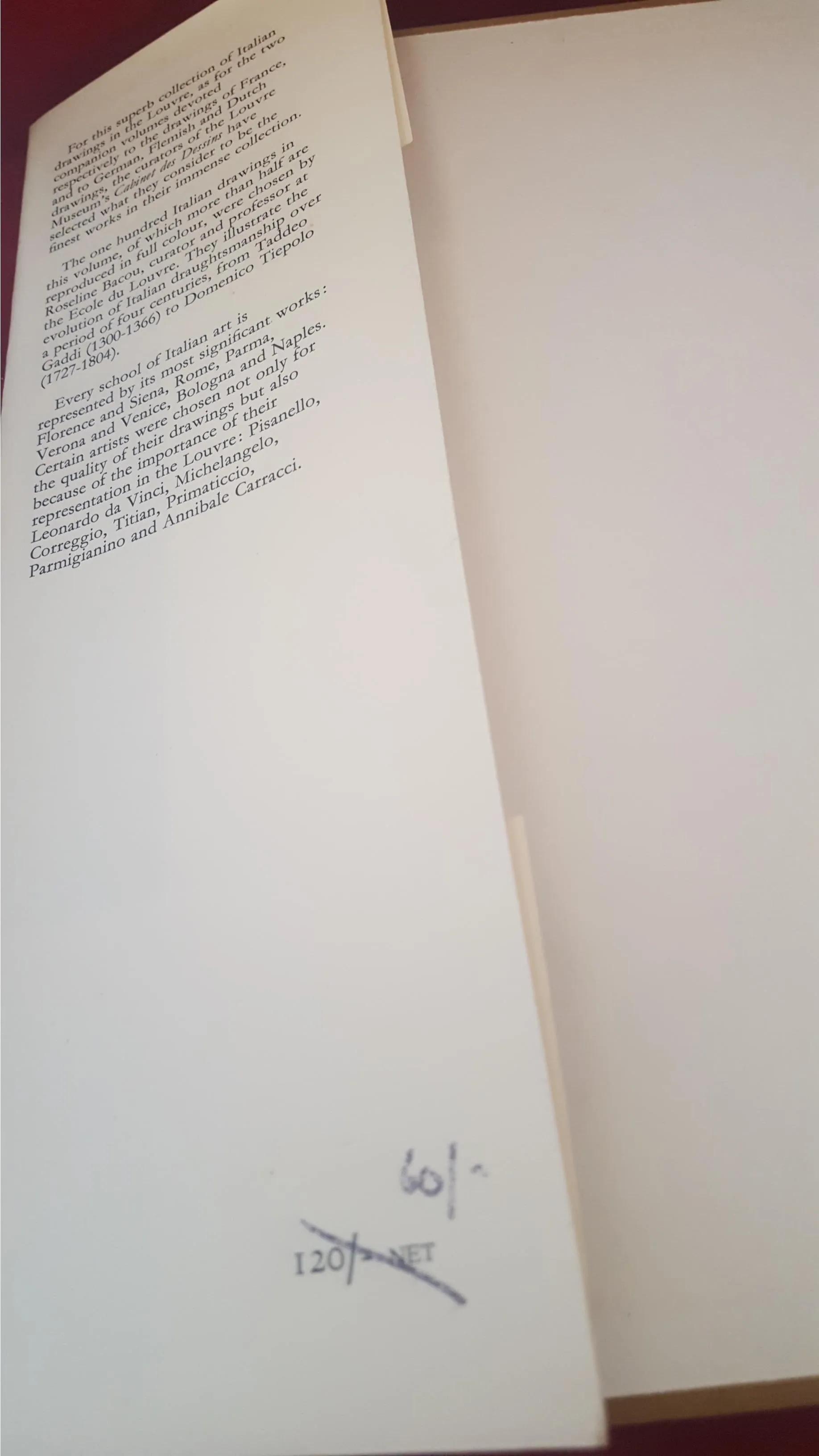 Drawings In The Louvre - Italian French German,Flemish & Dutch Drawings, Cassell,1968