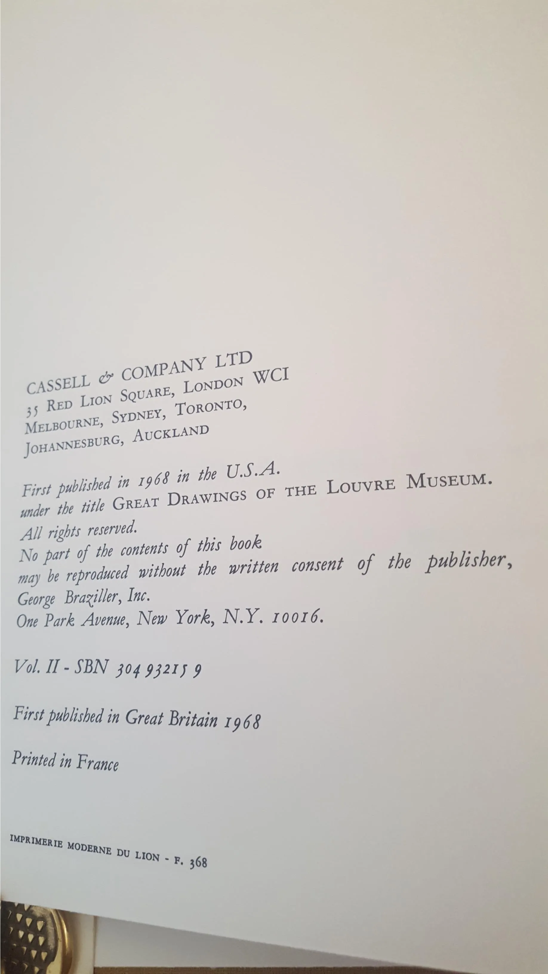 Drawings In The Louvre - Italian French German,Flemish & Dutch Drawings, Cassell,1968