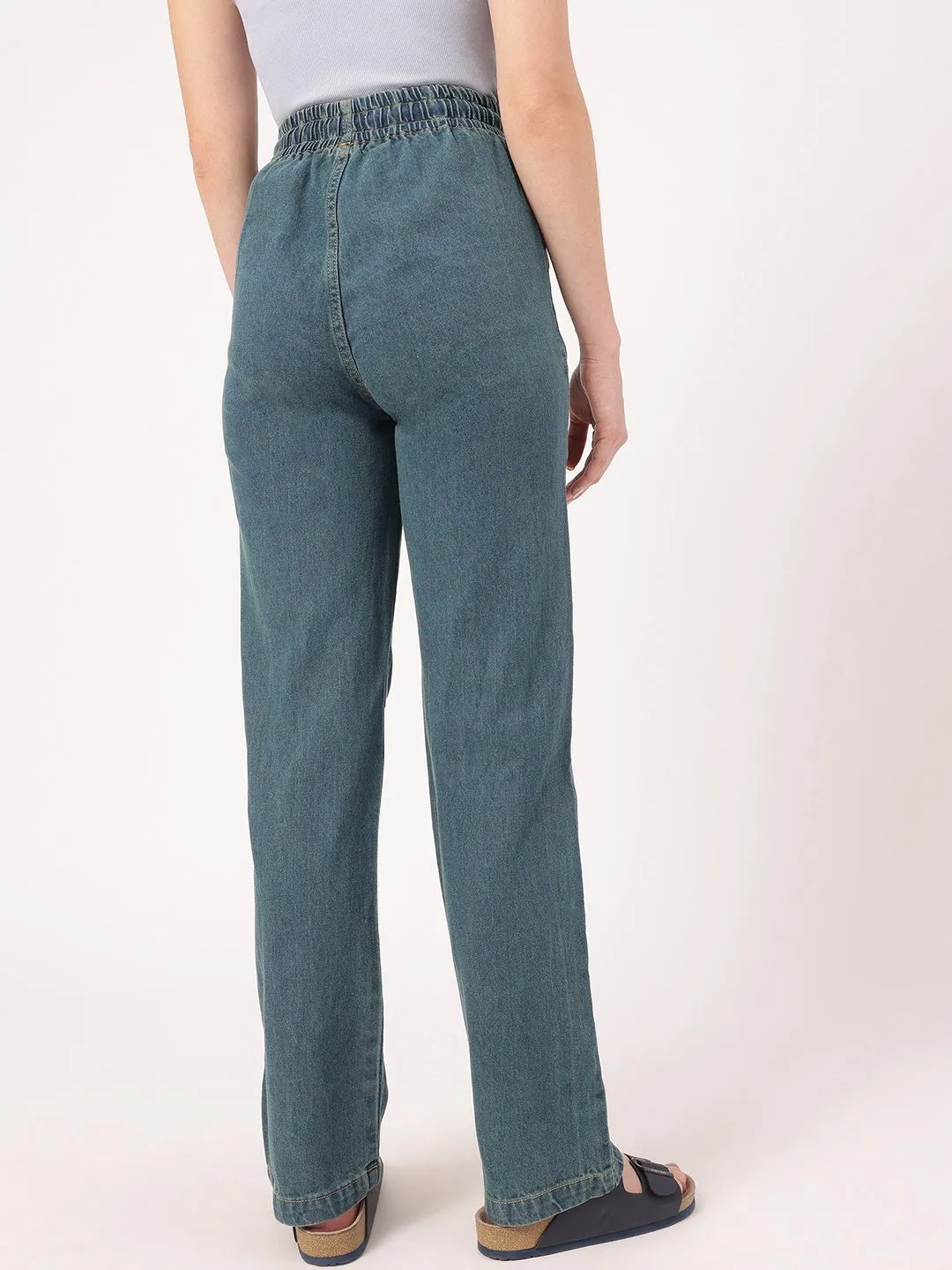 DressBerry Women Timeless Tailored Pure Cotton Straight Fit Jeans
