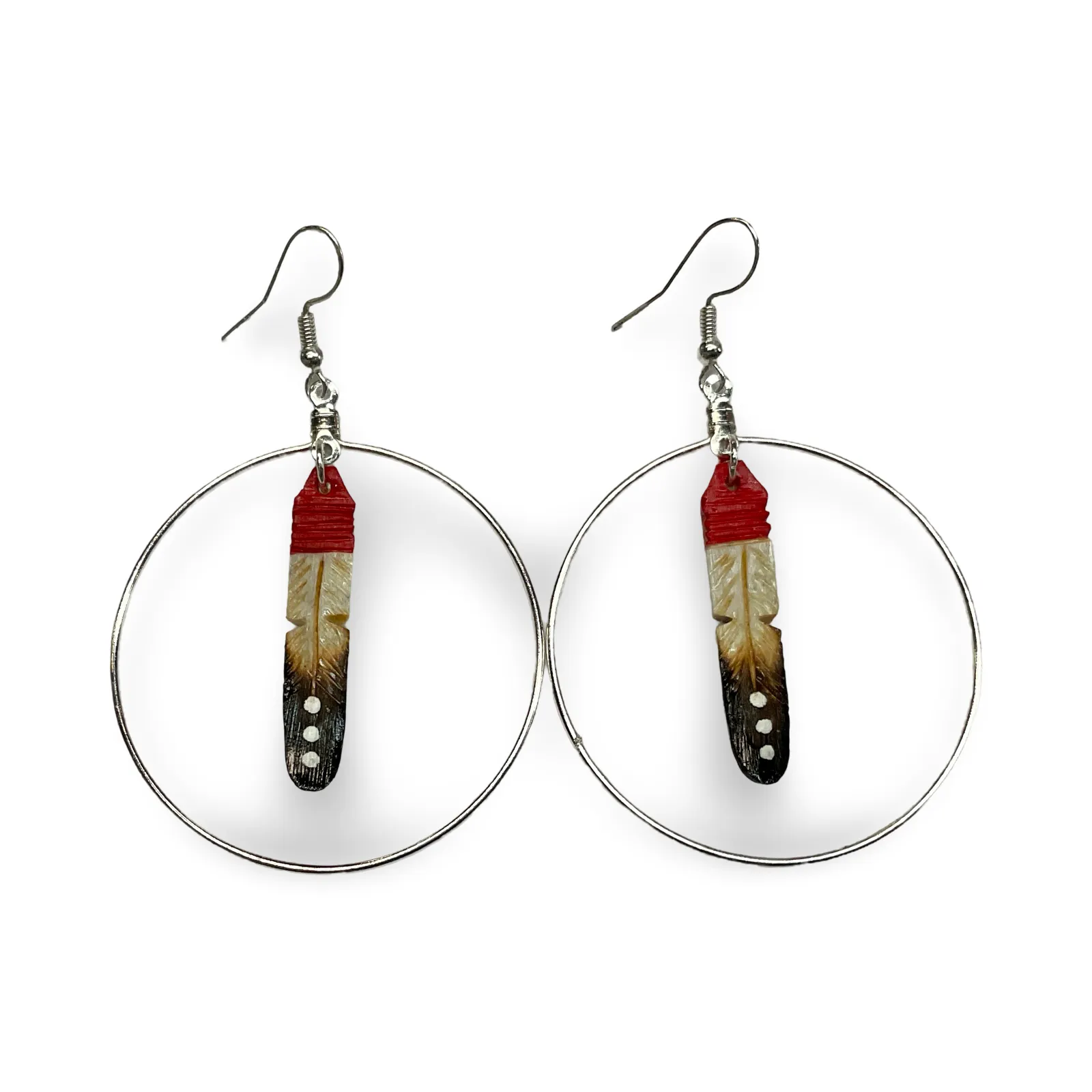 DYH Hoop Feather Earrings
