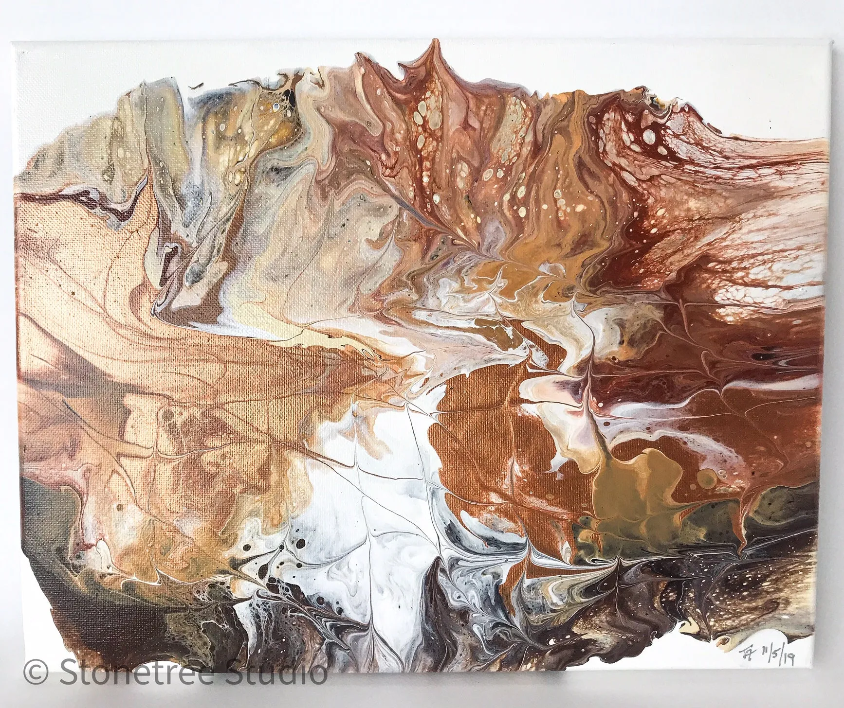 Earth Tone Feather Abstract