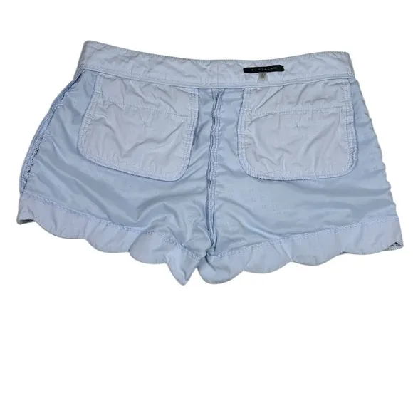 Elite Tahari Blue Lace Eyelet Scalloped Hem Shorts Size 10 Color Sky White
