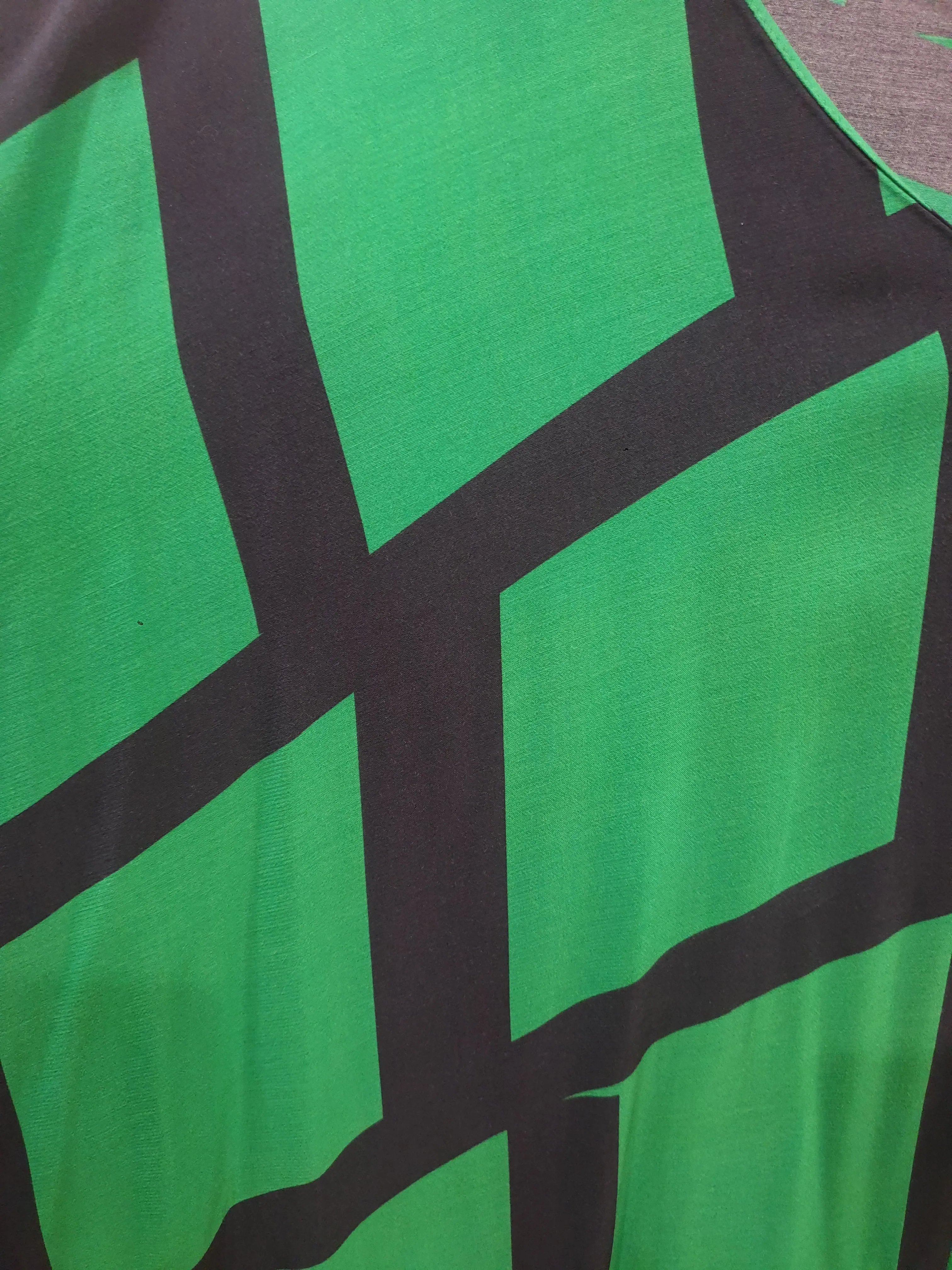 Elk green and black print dress size 18