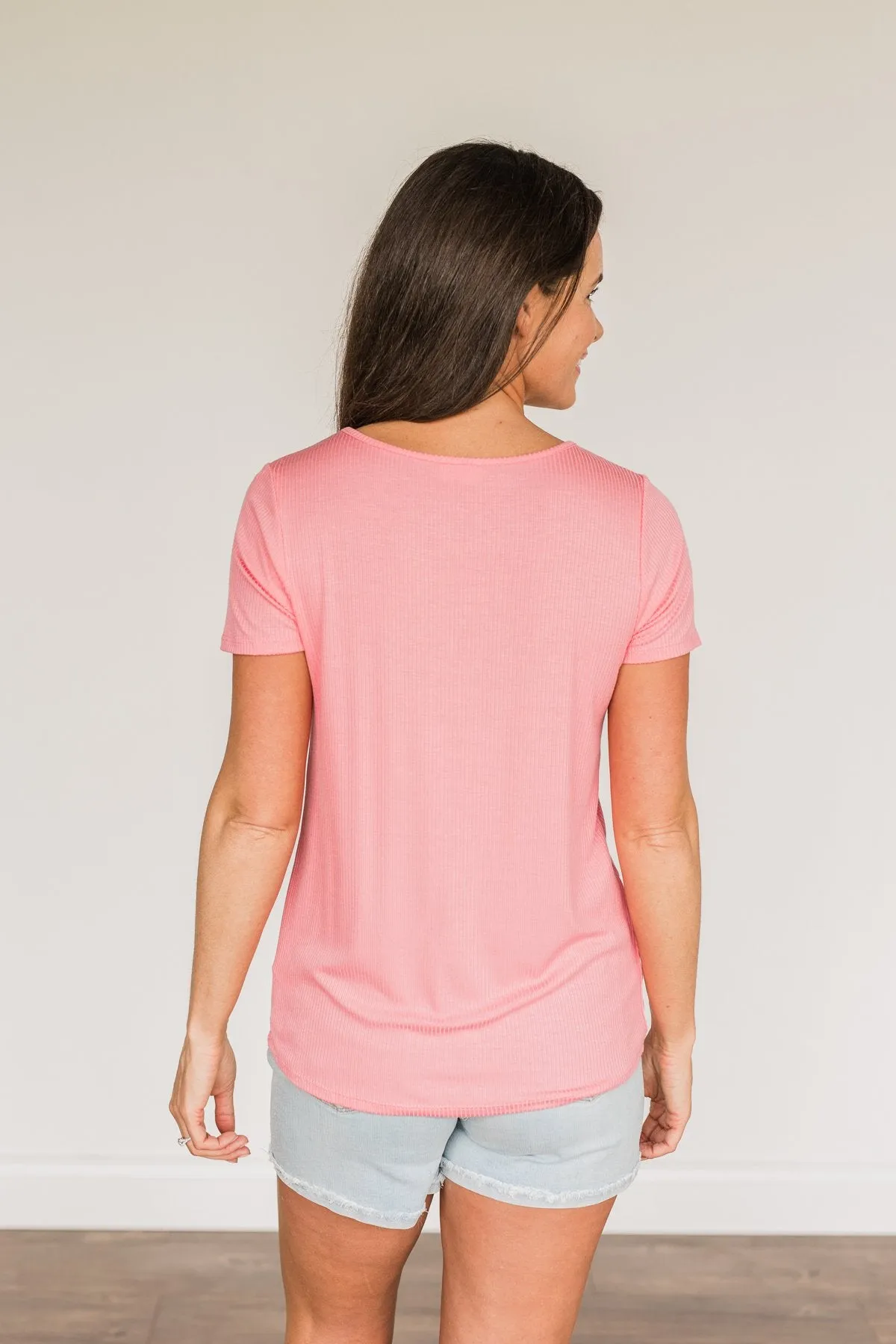 Embrace The New Cut Out Top- Pink