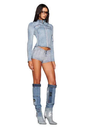 EVA SHORT - BLUE : DENIM