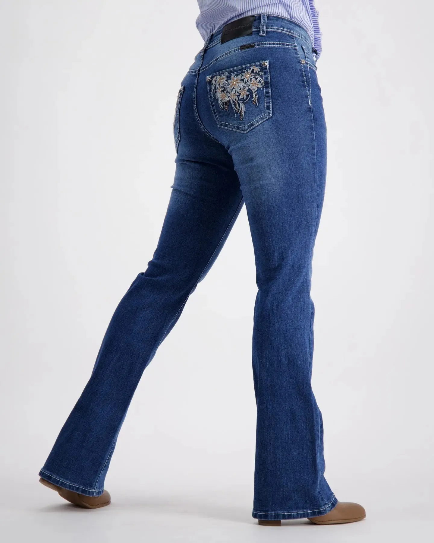 Faith Boot-Cut Denim Jeans