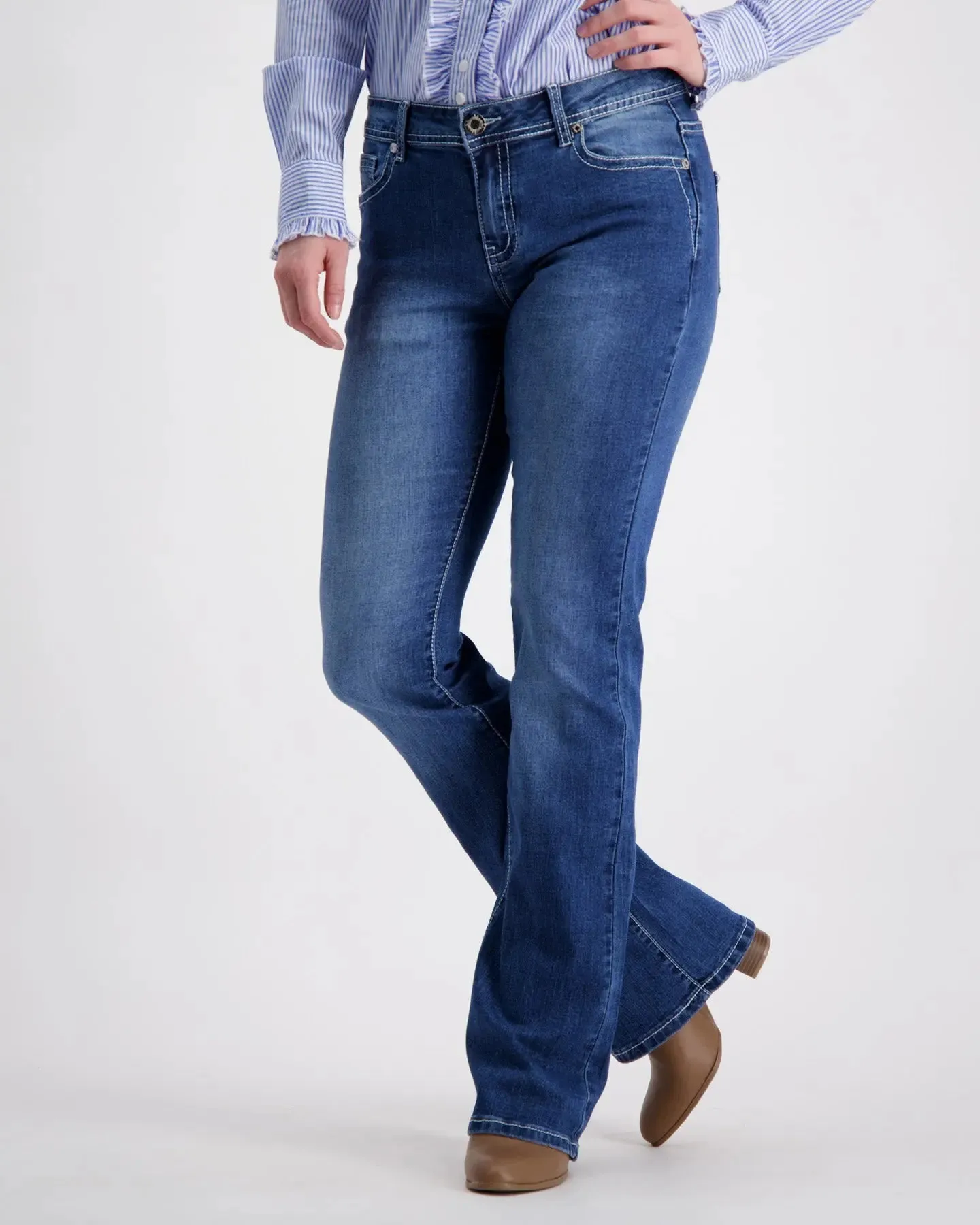 Faith Boot-Cut Denim Jeans