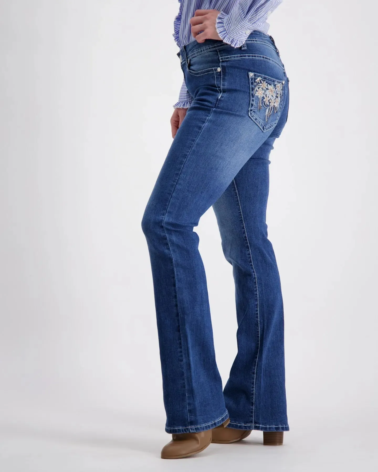 Faith Boot-Cut Denim Jeans