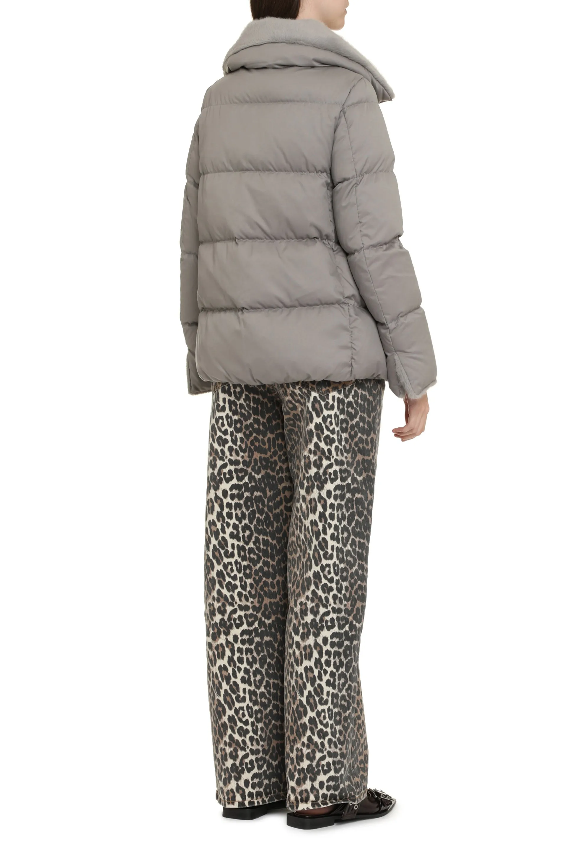 Faux fur collar down jacket