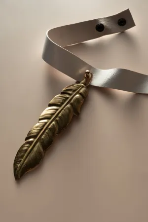 Feather Choker - White