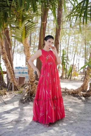 Ferny georgette dress