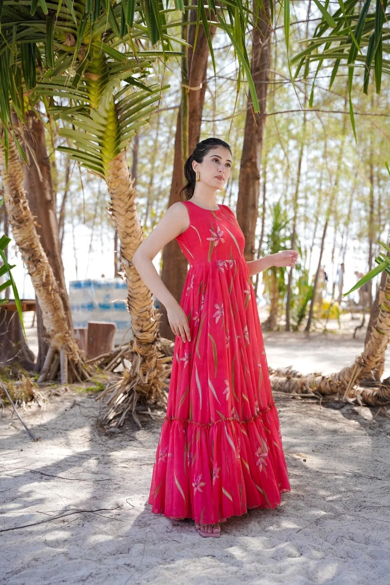 Ferny georgette dress
