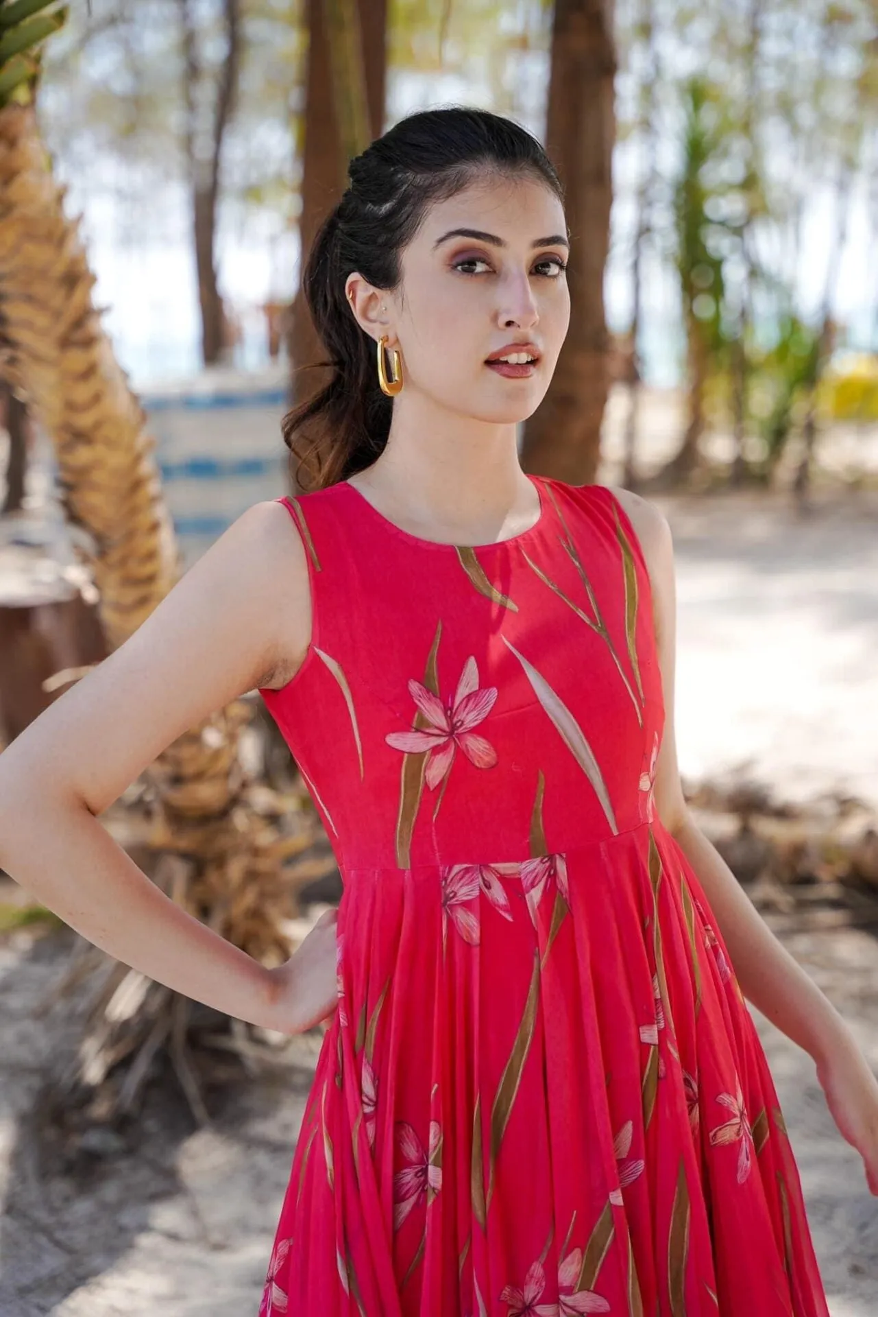 Ferny georgette dress