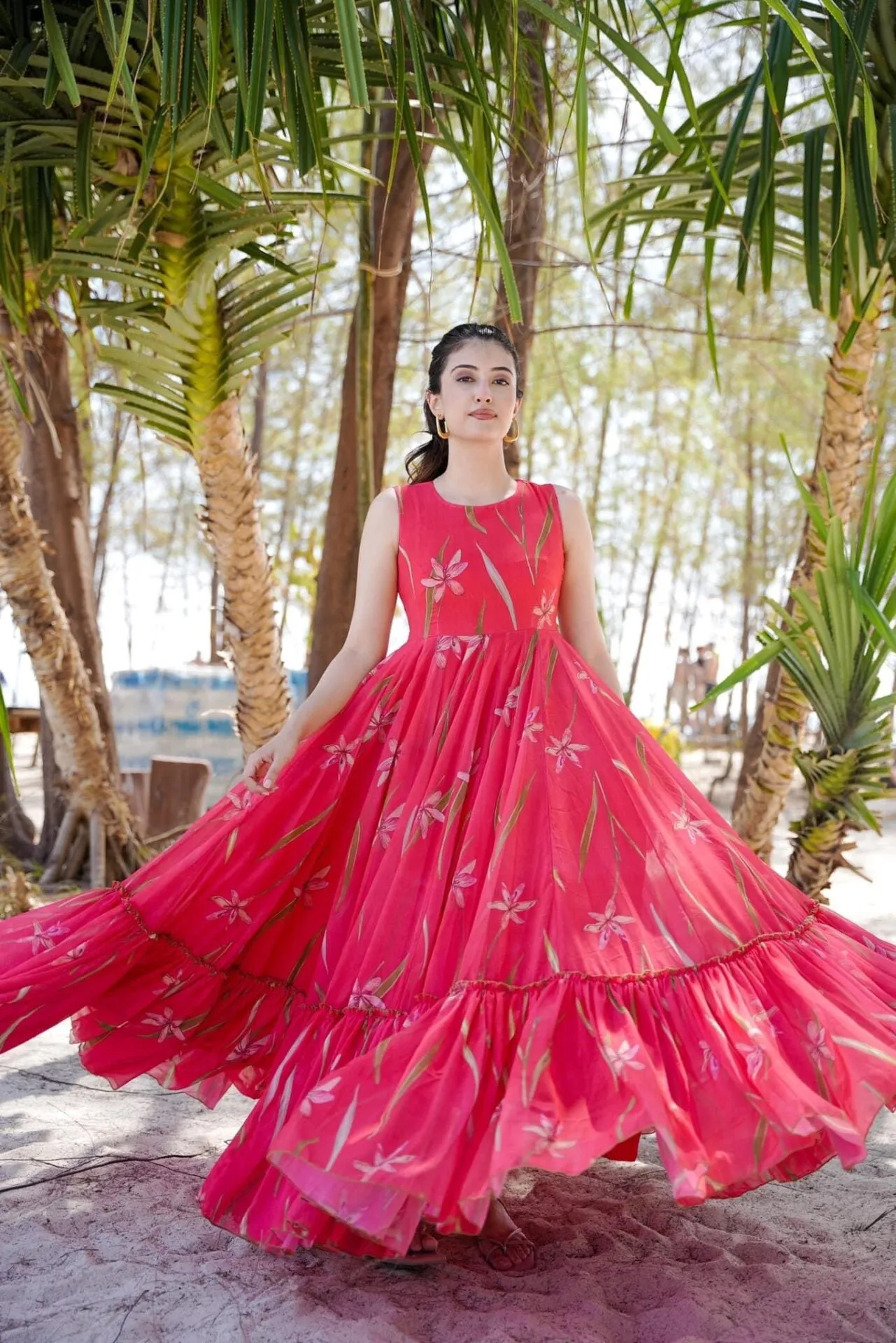 Ferny georgette dress