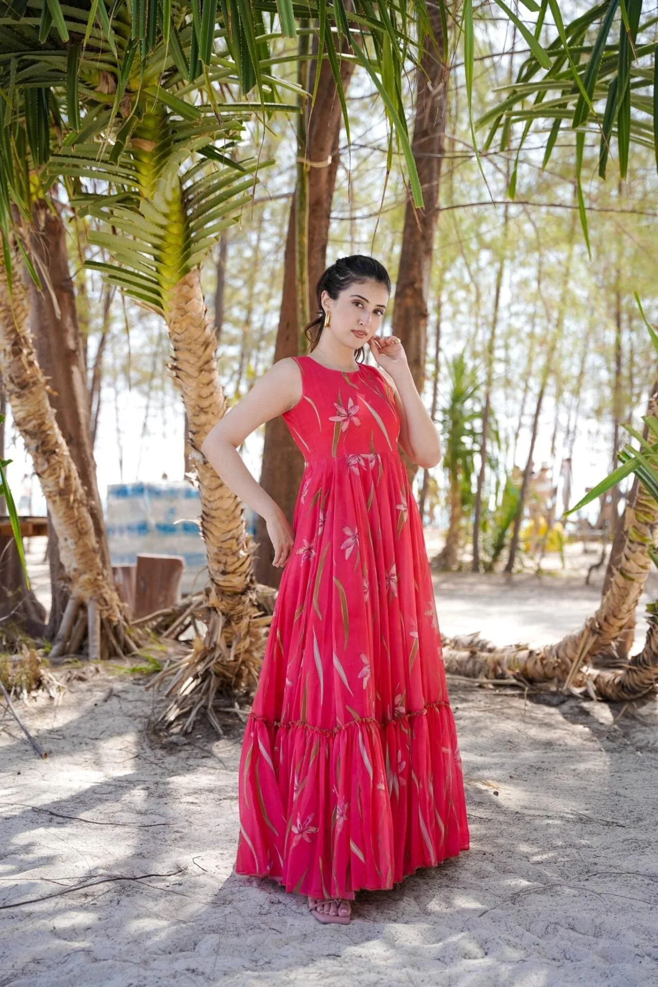 Ferny georgette dress