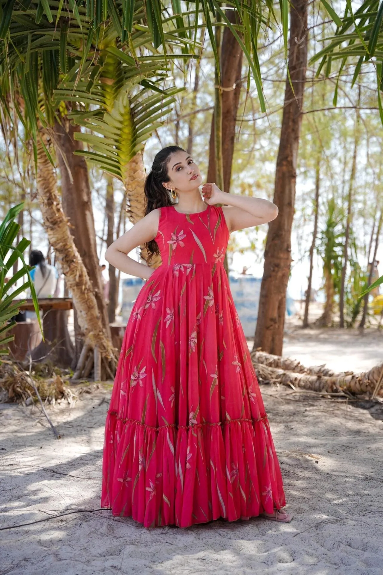 Ferny georgette dress