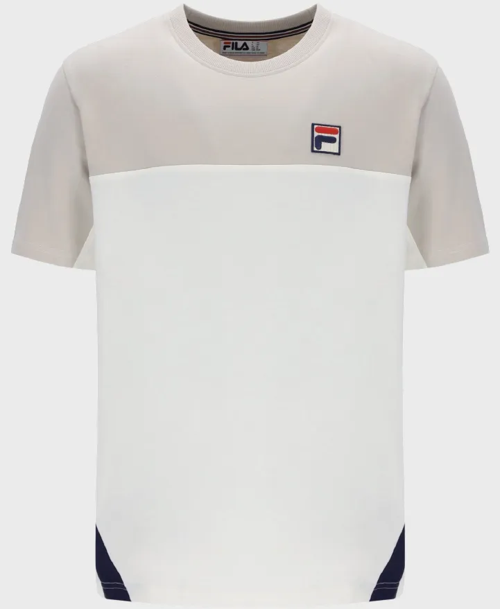 Fila FW24MH027 Tiebreaker T-shirt 130 Gardenia/Silver/Navy