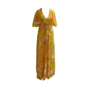 Floral and Floaty Vintage John Charles of London Long Dress