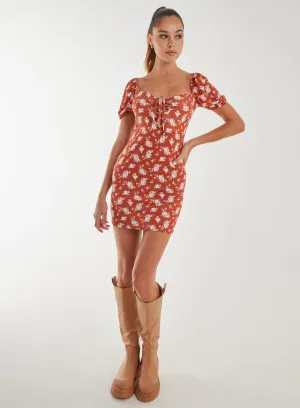 Floral Puff Sleeve Dress