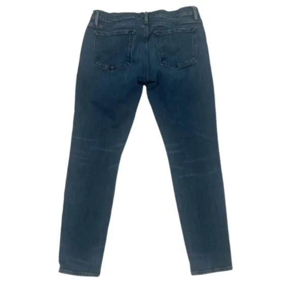 Frame Denim Le Garçon Mid-Rise Skinny Straight Jeans | Size 27 | Rodeo Blue