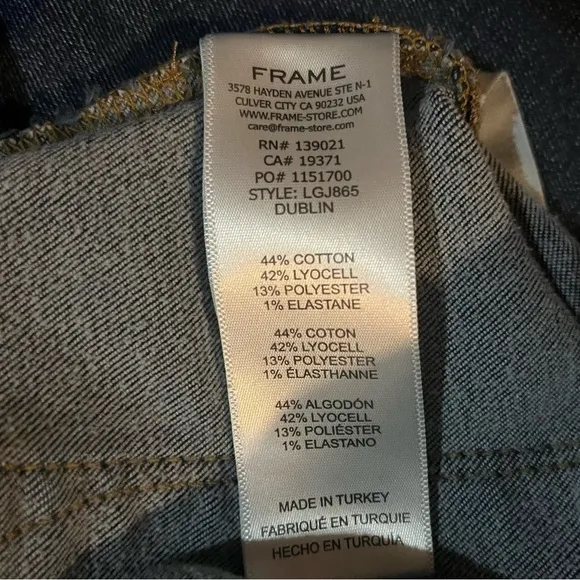 Frame Le Garcon Mid-Rise Straight Leg Jeans Size 24