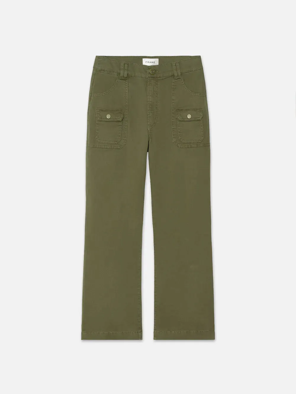 FRAME-Utility Pocket Pant Washed Winter Moss