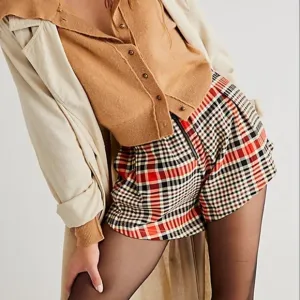 Free People Mayfair Pleated Shorts