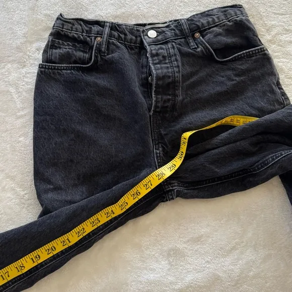 Free People We The Free Black Tapered Baggy High Rise Boyfriend Jeans