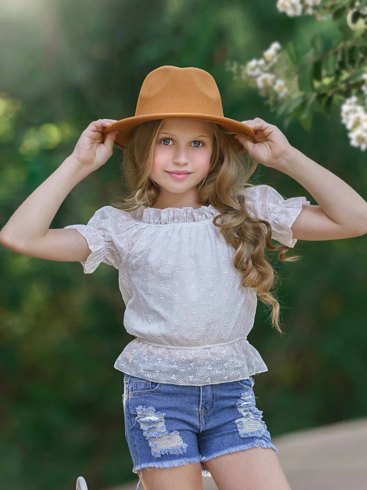 Frilly Fun Denim Shorts Set