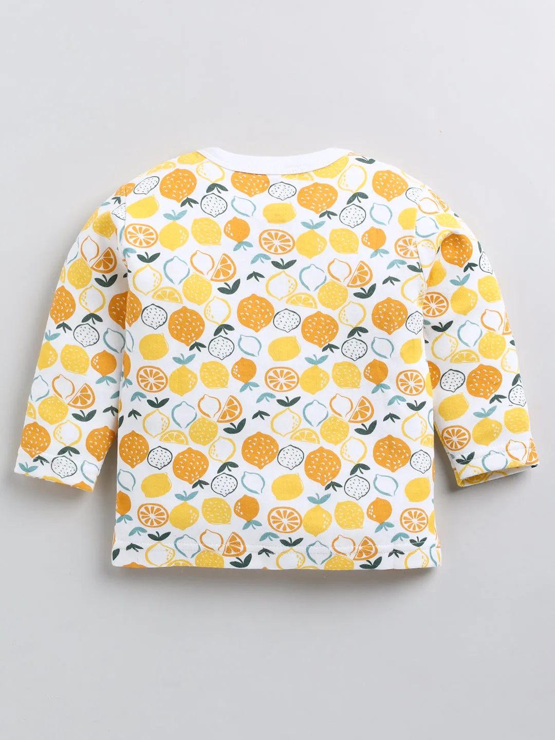 Full Sleeve Pure Cotton Lemon Print Jabla & Shorts