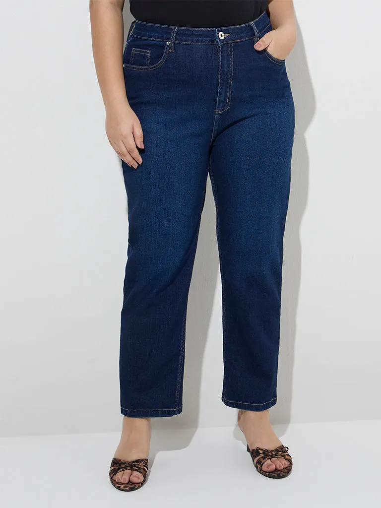 Gia Dark Blue Slim - Fit High - Rise Jeans