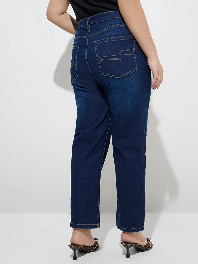 Gia Dark Blue Slim - Fit High - Rise Jeans