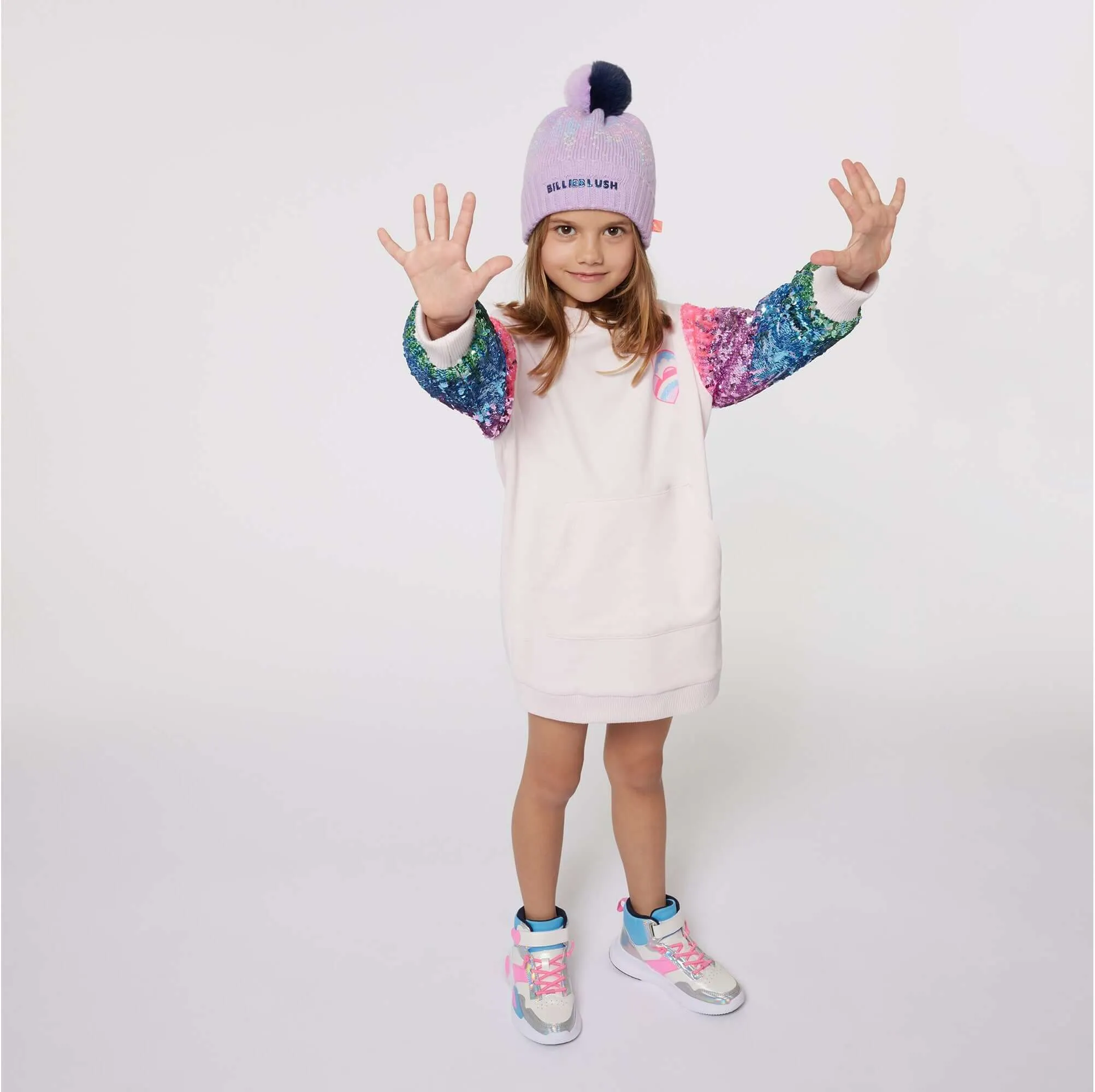 Girls Pink Sequin Dress