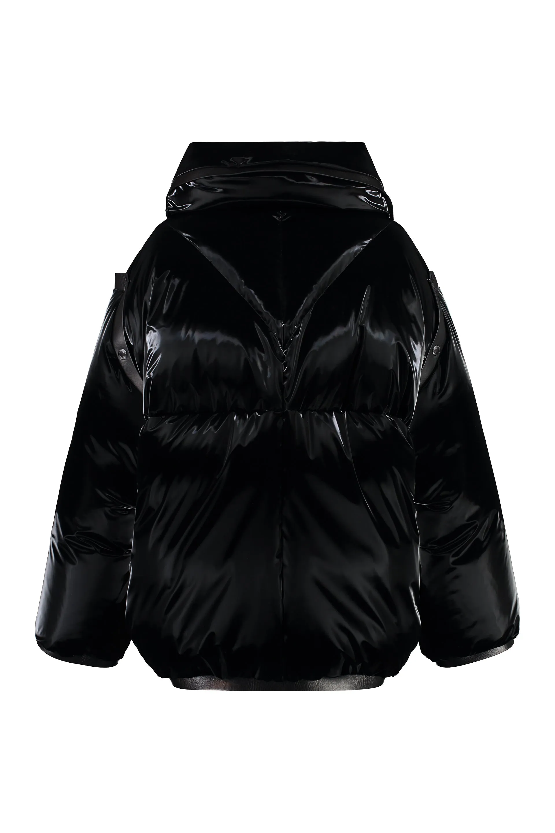 Glossy nylon down jacket