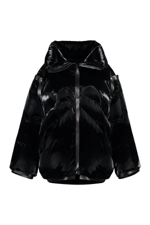 Glossy nylon down jacket