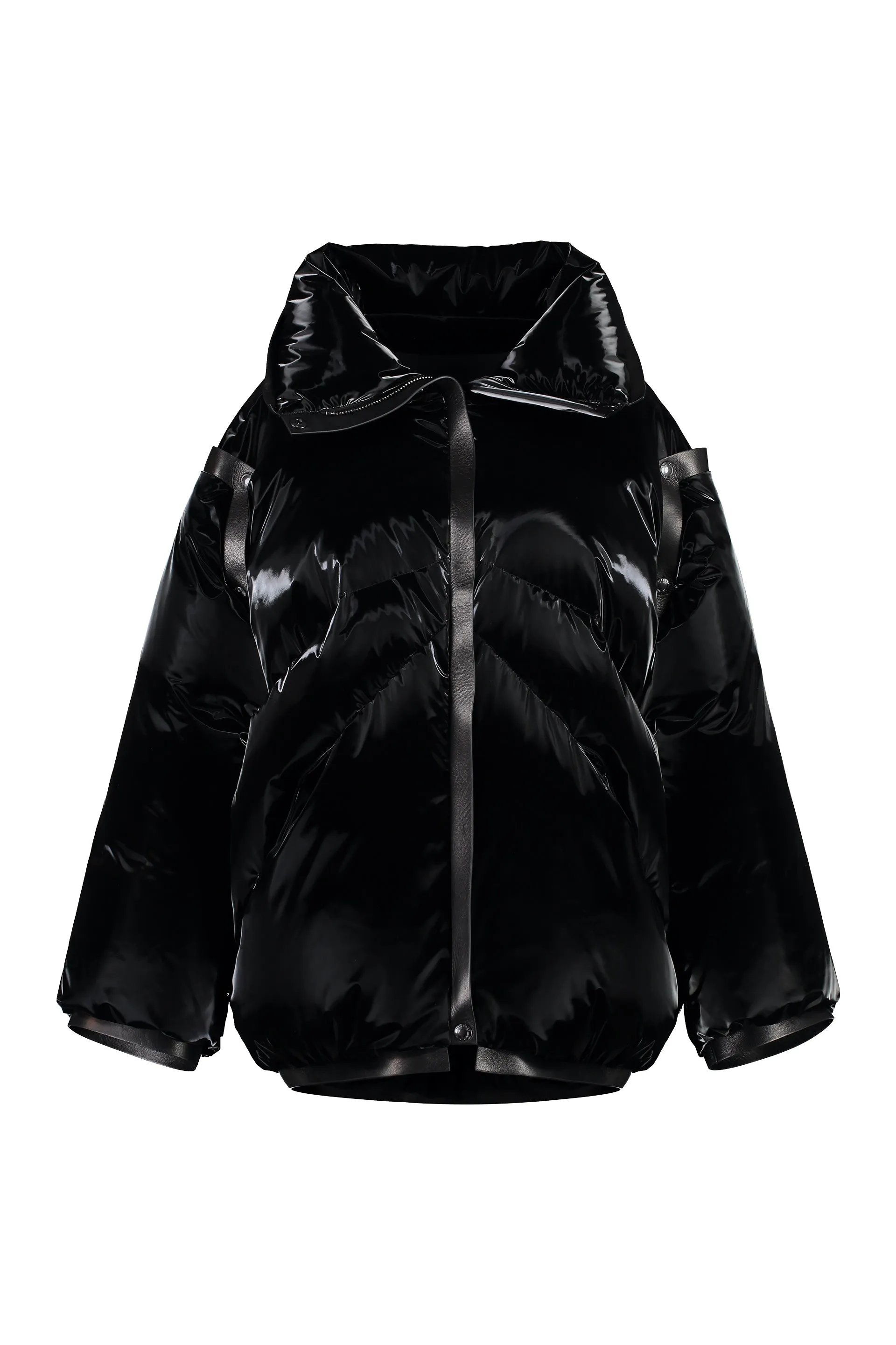 Glossy nylon down jacket