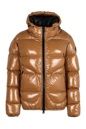 Glossy nylon down jacket