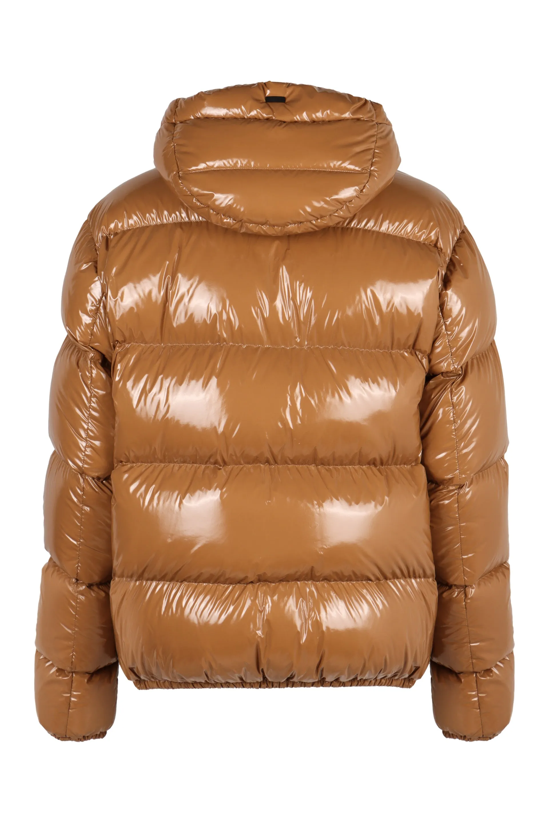 Glossy nylon down jacket