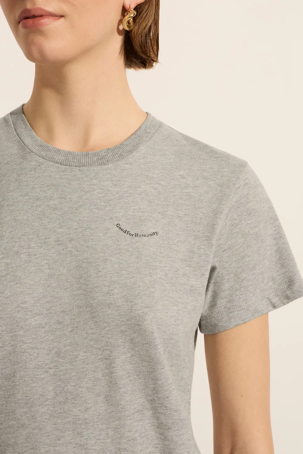 Good for Humanity Tee Grey Marle