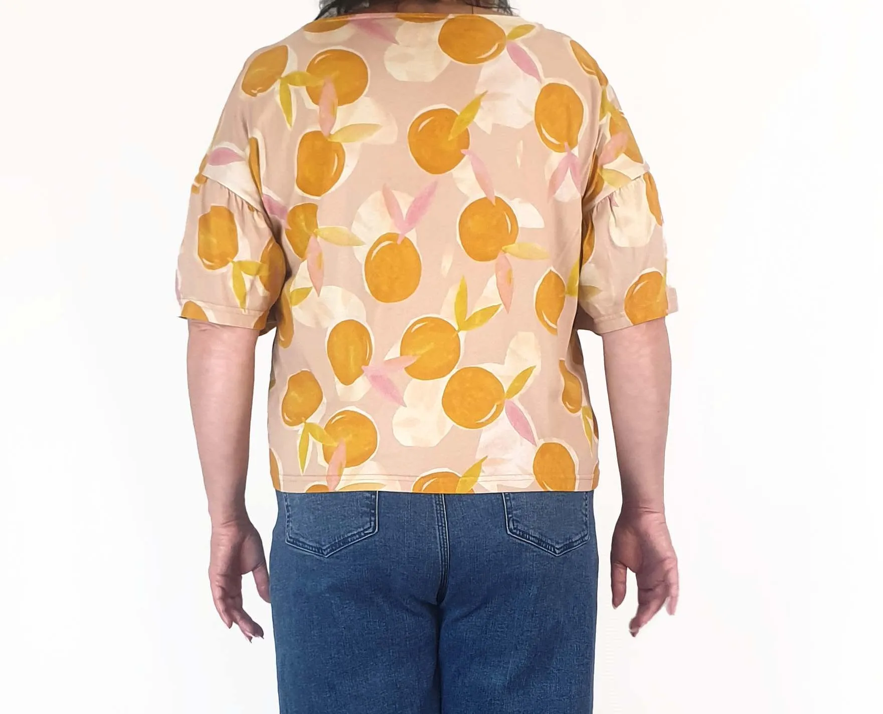 Gorman orange print half sleeve top size 166