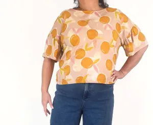 Gorman orange print half sleeve top size 166