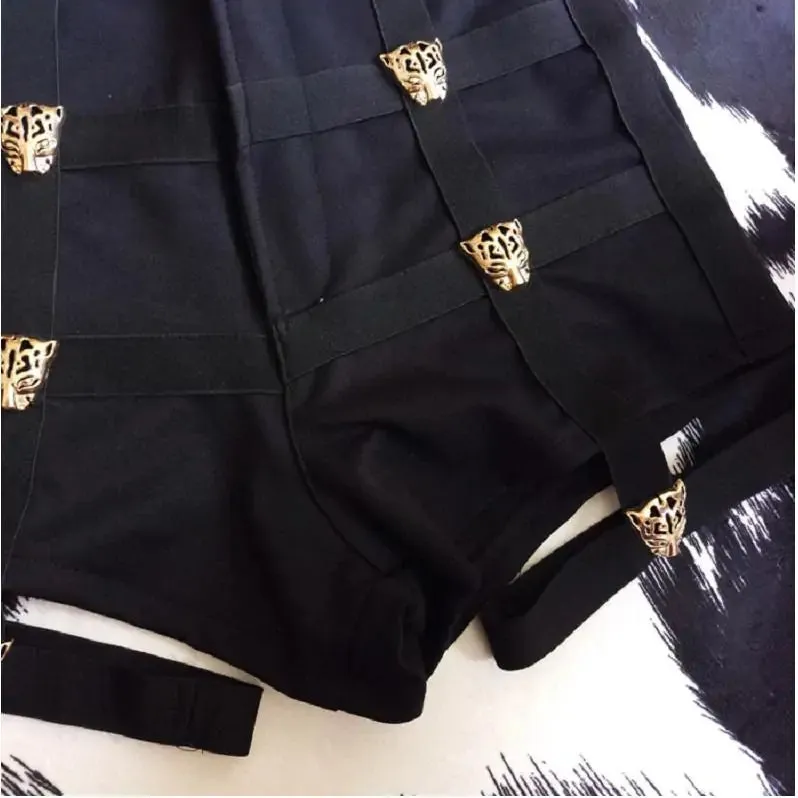 Gothic Lioness Garter Shorts