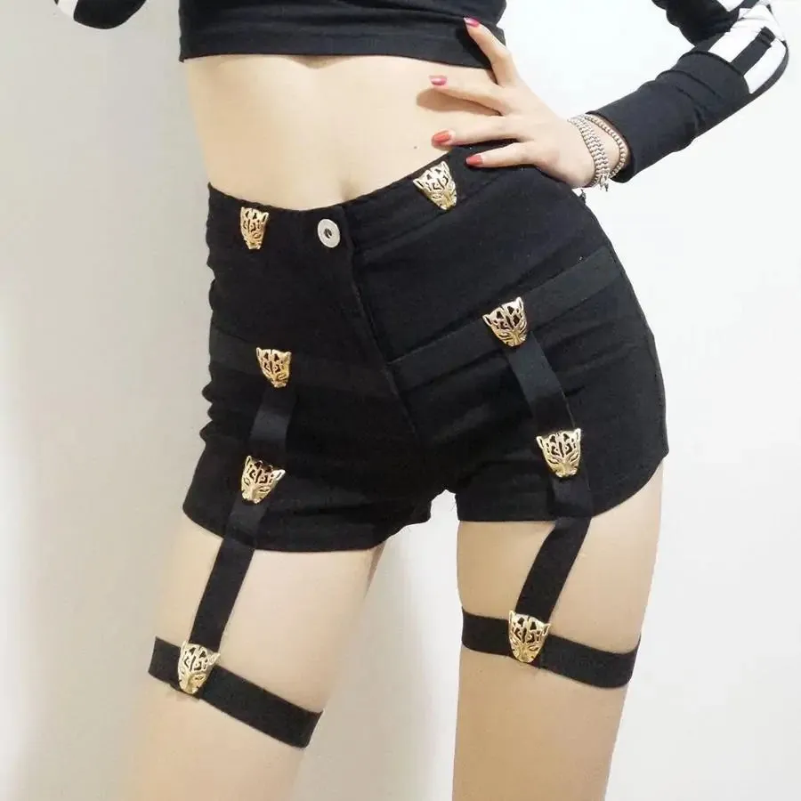 Gothic Lioness Garter Shorts