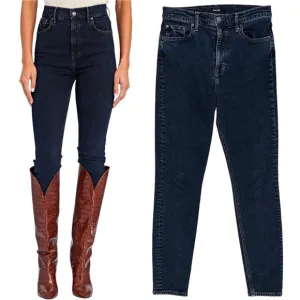 GRLFRND Kendall High-Rise Skinny Jeans in Keep It Close Dark Wash Denim Size 27
