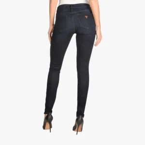 Guess Womens Tina Sexy Curvy Mid Rise Skinny Jean Blue Black