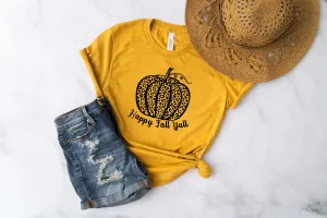 Happy Fall Yall Cheetah Pumpkin T-Shirt